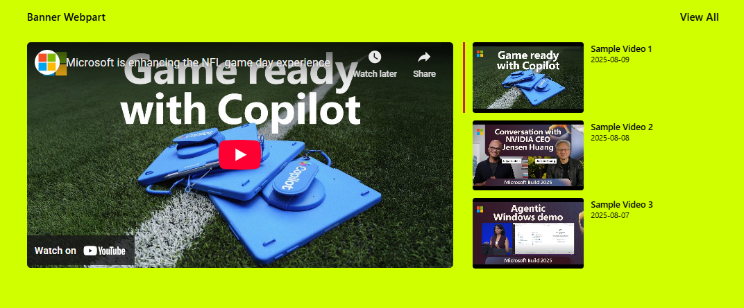 SharePoint Banner 2 Sample